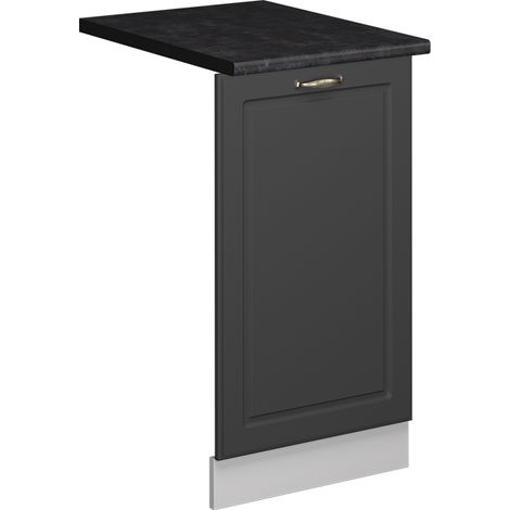 Panel frontal del lavavajillas Fame-Line, Antracita-Oro Landhaus, 45 cm , ET Antracita, Vicco