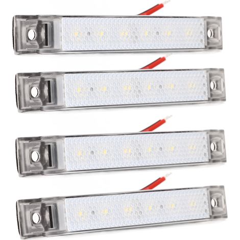 4Pcs 6LED Feu de Position Latéral 12V Feu de Navigation Bande pour Yacht Kayak Bateau Remorque Camping-car Bus RV (1/5)