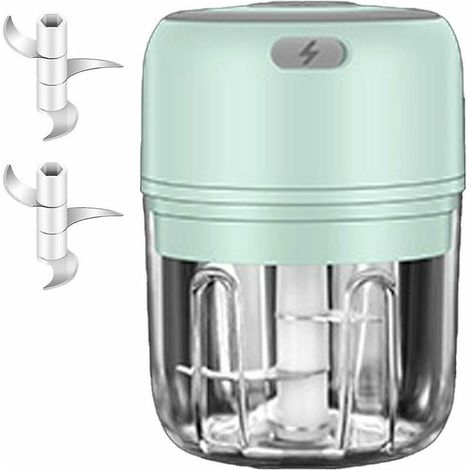Mini hachoir à aliments, hachoir à légumes électrique portable sans fil vert 100 ml (1/5)
