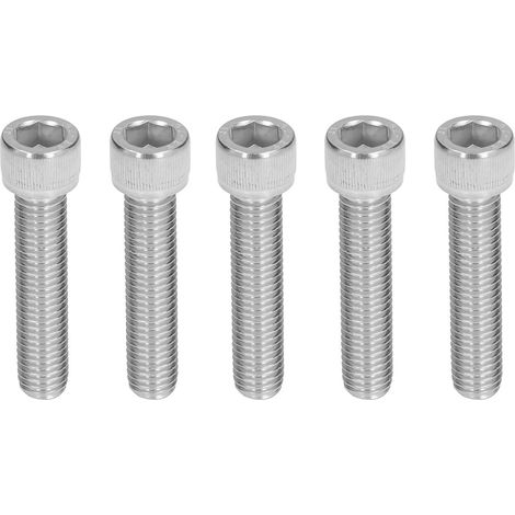 Lot de 20 vis à tête cylindrique hexagonale creuse DIN 912, filetage grossier M12x50, acier inoxydable A2-70, pas de 1,75 mm, idéales pour fixation robuste. (1/5)