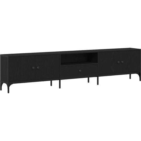 Maison Exclusive - Meuble TV Chêne noir 200 x 25 x 44 cm Bois d'ingénierie