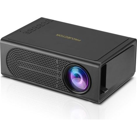 M200 Mini projecteur portable LED HD 1080p pour home cinéma - Compatible avec USB, lecteur DVD d'ordinateur, décodeur et disque dur externe - noir (1/5)
