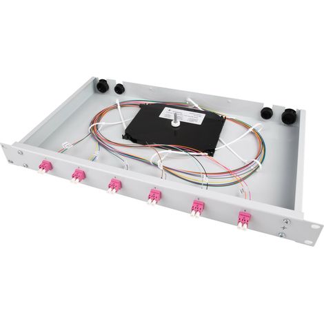 Telegärtner Spleißbox bestückt 24xLCD 50/125OM4 1HE TNSB-Be-24LCD-50-OM4