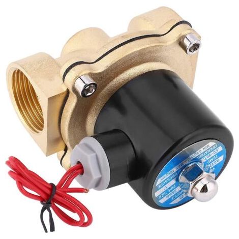 Électrovanne Électrique, 1 "2W250-25 Électrovanne Électrique en Laiton Étanche Étanche Normalement Fermée Vanne pour Eau, Air, Huile(2W-250-25 24V) (1/4)