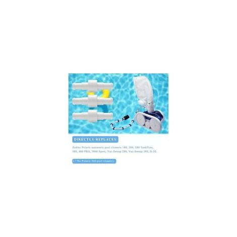 Racords pivotantes para tubos de piscina (lote de 3) compatibles con robots de piscina Polaris 280/180/380/480/3900 A