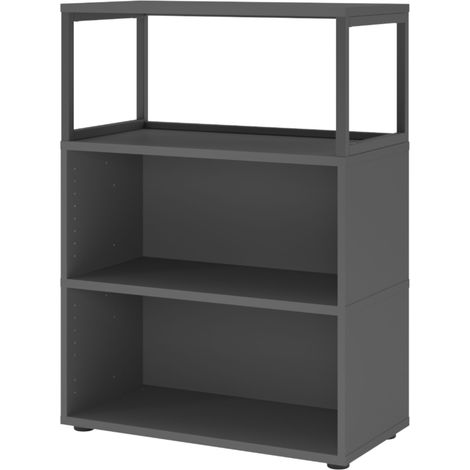 bümö flexi Aktenregal offen - 3 Ordnerhöhen   Graphit