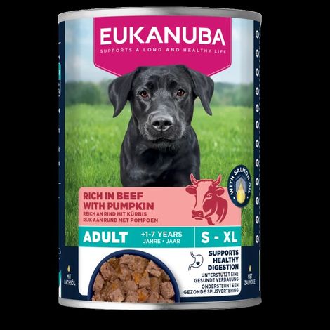 Eukanuba Ternera con Calabaza - Alimento Húmedo para Perros Adultos - 400 g (1/2)