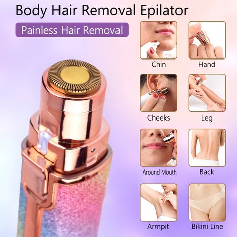 Mini rasoir portable, épilateur de sourcils indolore, dégradé-AquaForge