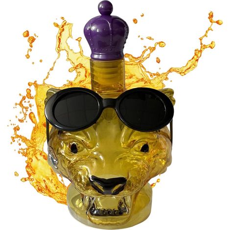 Carafe À Vin Statue Artistique en Verre Léopard Décor De Bar Distributeur D'alcool Pour Brandy Vodka Cadeaux Homme Père Mariage Serveurs Anniversaire (1/5)