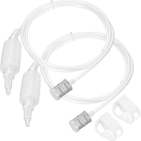 2 Pièces Tube Siphon Pompe à Vin 2.5m Tuyau de filtration manuel, idéal pour kit de brassage bière et vin, 2.5 m, avec 2 clips, pompe à siphon incluse. (1/5)