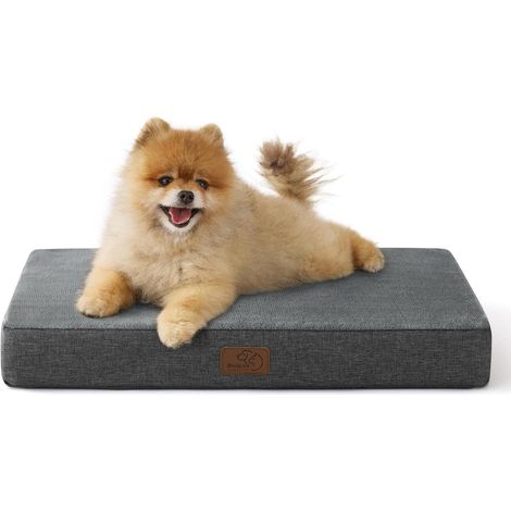 Hundekissen orthopädisch Memoryschaum L 61 x B 41 x H 8 cm Dunkelgrau (1/5)