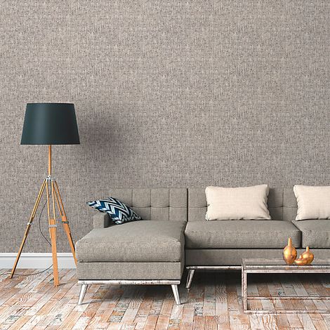 Lot de 12 - GOODHOME - Papier peint vinyle texturé COUTU Beige - 160g/m2 - Pose facile encollage mur - Neuf - Voir photos (1/4)