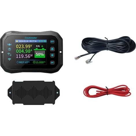 Compteur de Coulombs WiFi Power Volt-Ammeter pour Batteries au Lithium et au Plomb Indicateur de Capacité et de Surveillance de Batterie RV KM140F (1/5)