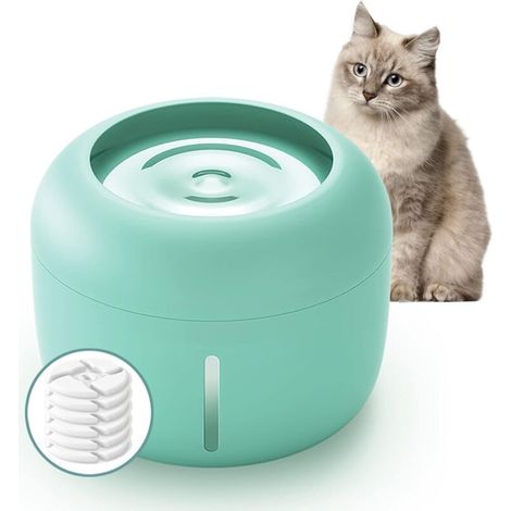 Extrem leiser 2,5-Liter-Katzenbrunnen mit automatischer Wasserausgabe für Hunde und Katzen, kontinuierliche Filterung - Crezuo