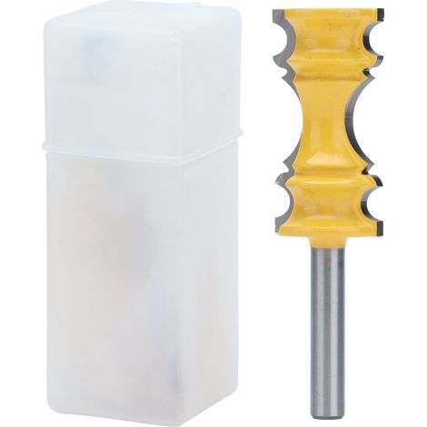 Fraise à moulure pour cimaise, acier carbone allié, forme couronne, diamètre 28,6 mm, profondeur 50,8 mm, queue de 8 mm. (1/5)