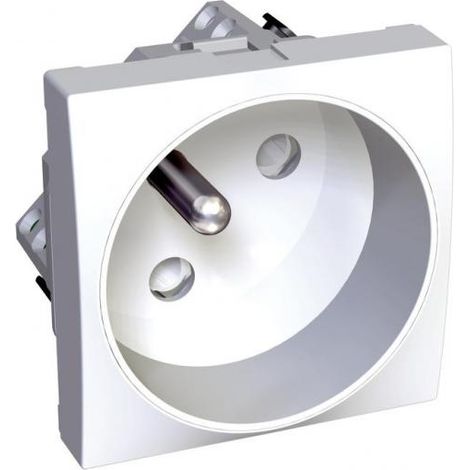 Prise reseau RJ45 cat5E FTP blanc polaire mécanisme 45x45mm sans support ni plaque S-one ALTIRA (1/2)