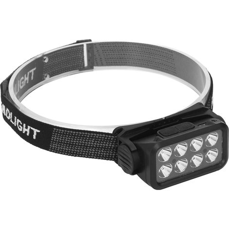 Lampe frontale LED à détecteur de mouvement, étanche IPX4, 5 modes d'éclairage, rechargeable par USB, idéale pour la pêche et la randonnée. (1/5)