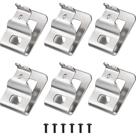 Clips de ceinture pour Dewalt, 6 pièces en acier inoxydable 304 avec vis pour perceuse Dewalt N268241 N086039, compatibles avec les outils électriques 20 V DCD980 DCD985 DCD980L2 DCD985L2