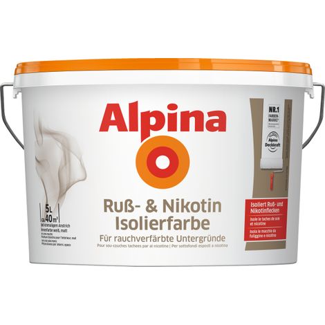 Alpina Nikotinsperre 5 l weiß matt Isolierfarbe Innenfarbe (1/3)