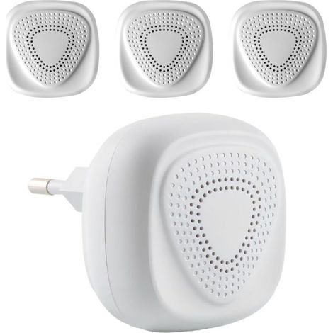 Prise Anti Moustique Répulsif à Ultrason, Appareil Anti Moustique pour Intérieur 4 Pièce, Ultrason Souris et Rats Professionnel, Répulsif Anti-Insectes, Protection Contre Les Nuisibles-DELKEVIC (1/4)