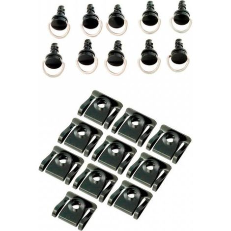Verkleidungsschraube und -klammer 1/4 Drehung schwarz Ø5mm x