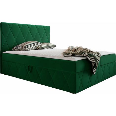 Lit boxspring Comfivo Avis, Magic Velvet 2225, Double, Continental, 180x200, Tissu, Disponible, 183x206x112cm (1/5)