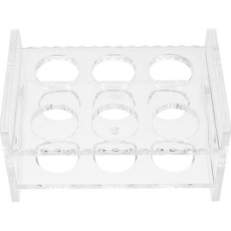 Acryl-Schnapsglashalter mit 6 Löchern, multifunktionales Barzubehör – 19 x 13 x 10,5 cm – Transparent (1/4)
