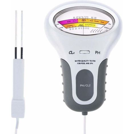 2-in-1 Chlorine pH Meter Tester PC-102 Chlorine pH Cl2 Tester Swimming Pool Water Quality Testing Device, New Swimming Pool Water Quality Tester (1/4)