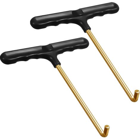 Confezione da 2 pezzi di ricambio per trampolino, tenditore a molla, gancio di sicurezza per trampolino, barra di ricambio per rete da trampolino, accessori per molle a T, gancio per trampolino