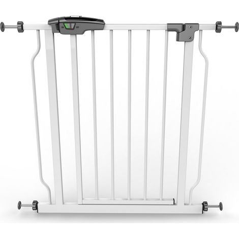 Cancelletto Bambini Barriera di Protezione in Metallo 75,5x3x85 cm Fadi Clic-Clac Bianco (1/3)