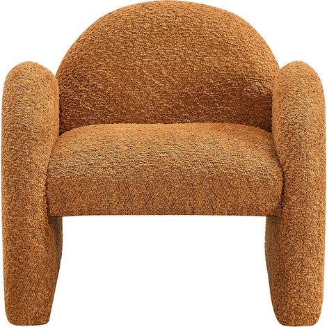 Fauteuil enfant en tissu bouclette terracotta MOSALO (1/3)