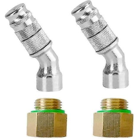 2 Sets Adjustable High-Pressure Misting Spray Nozzles with 1.5mm Aperture