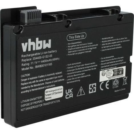 vhbw Akku kompatibel mit Uniwill P75IM0, P55IM Notebook (4400 mAh, 10,8 V, Li-Ion) (1/5)