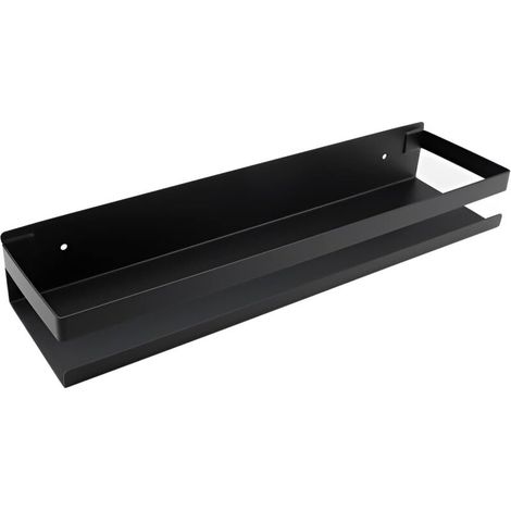CHOYCLIT Candyse Badezimmer Wandregal Duschregal Edelstahl 40 cm Schwarz Stahl Wandregal,