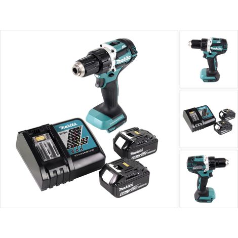 Makita DDF 484 RG Taladro atornillador a batería sin escobillas 18 V 54 Nm + 2x batería recargable 6,0 Ah + cargador (1/5)