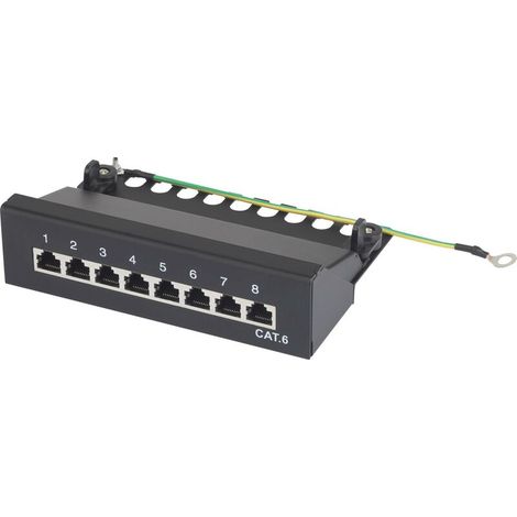Trywise 8 ports Boîtier de brassage CAT 6 1 UH équipé W633411 (1/4)