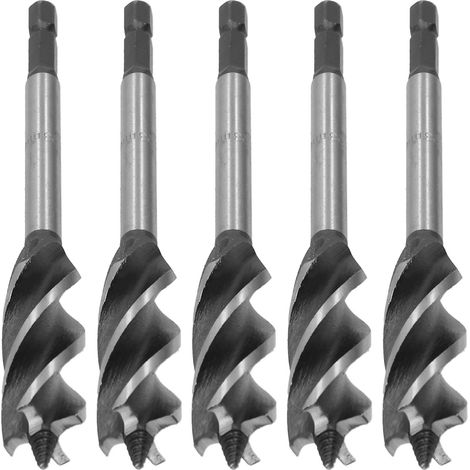 Lot de 5 forets à bois, scie cloche pour métal, mèche à tarière, 4 rainures, queue hexagonale, 18 mm (1/5)