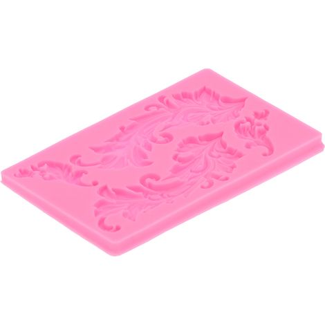 Moule en silicone en relief à motif de feuille d'arbre, pour gâteau au chocolat, rose, idéal pour la cuisine et la pâtisserie. (1/5)