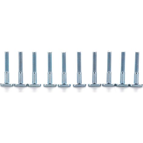 Écrous à Glissières T pour Gabarits de Menuiserie, Vis de Fixation Compatibles avec Rail en T (Platine et Support) - Lot de 10 - Métal