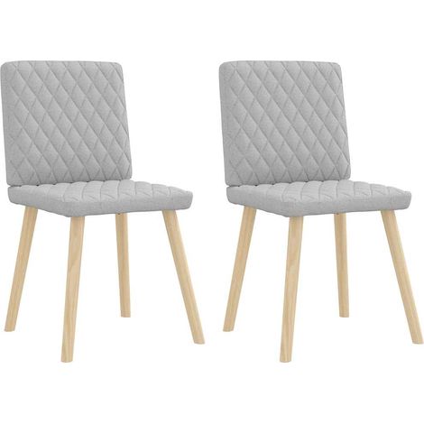 Lot de 2 Chaises à manger,Chaise de cuisine gris nuage tissu CFW58119 (1/5)