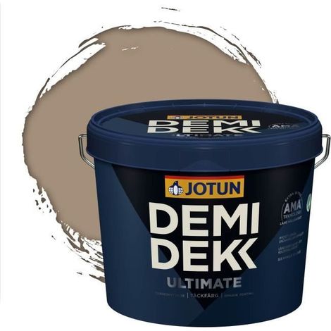 JOTUN - Peinture Bois, Lasure Opaque pour Extérieur et Intérieur Satinée - DEMI DEKK ULTIMATE - RAL 1019 - Beige Gris - 3L (1/2)