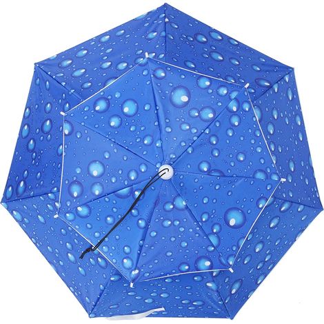 Visière solaire de 77 cm, bandeau coupe-vent, parasol pliable (bleu goutte) (1/5)