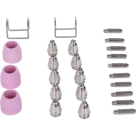 Kit 25 pièces d'électrodes et buses pour torche plasma AG60/SG51, découpe à l'arc, emballage bulle sur demande. (1/5)