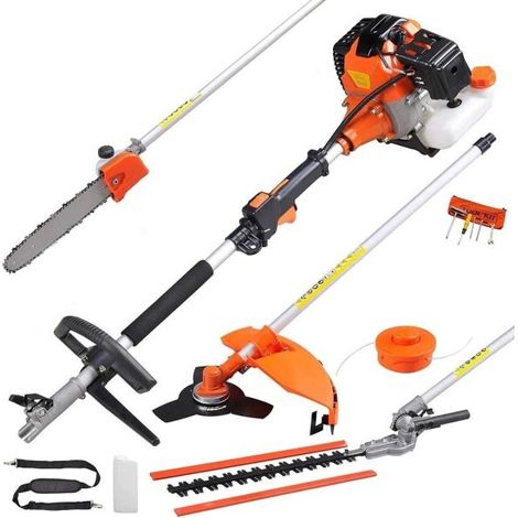 DECESPUGLIATORE A SCOPPIO 4 IN 1 TAGLIARAMI TAGLIAERBA TAGLIASIEPI POTATORE 52CC (1/5)