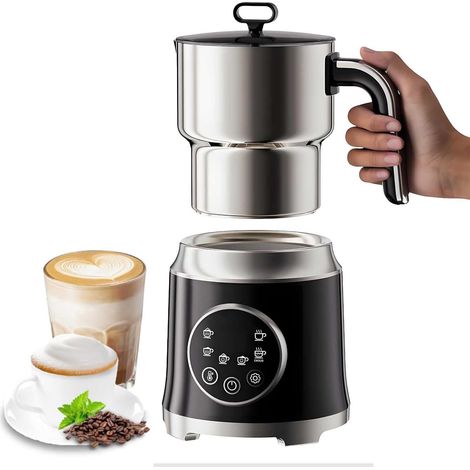 6-in-1 Electric Milk Frother – Large 1.2 L Capacity, Automatic Milk Frother, Detachable Design for Easy Cleaning, Makes Hot Chocolate, Milk and Milk Foam (1/5)