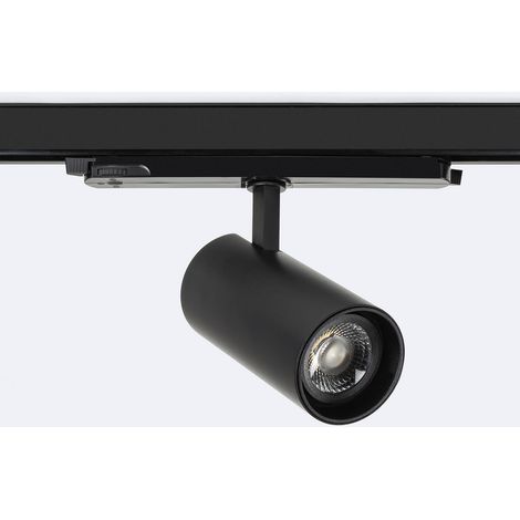 Foco Carril LED Trifásico 30W Fasano Regulable DALI Negro 2700K Blanco Cálido (1/5)