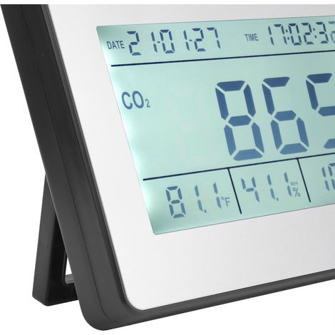 Détecteur de dioxyde de carbone multifonctionnel TL-2000 avec enregistreur de données LCD, détecteur de concentration de CO2, température, pression atmosphérique, humidité, mesure de pression, calendr (1/5)
