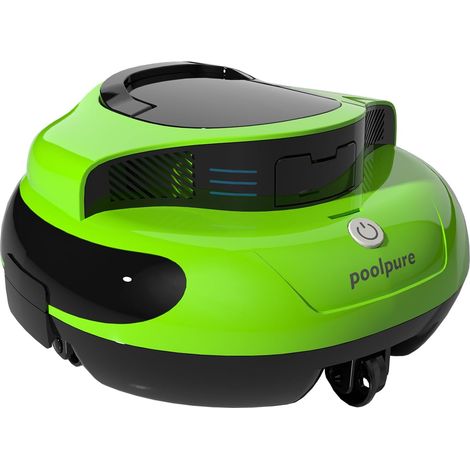Swimming Pool Robot, 100 Minute Cleaning Time 90㎡ Dual Motor Wireless LED Indicator Lights Automatic Parking Function IPX8 Waterproof for Built-in Flat Pools (1/5)