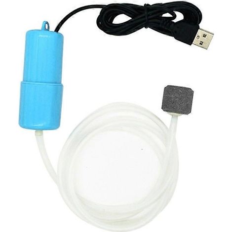 Pompe à air Oxygène hydroponique, compresseur aérateur silencieux avec pierre et tuyau pour aquarium et culture.
