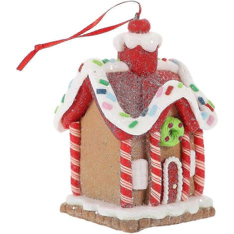 11.5X5.5CM As Shown 2XYYC-Mini Christmas House Xmas Miniature Xmas House Table Centerpiece Christmas Decoration (1/2)